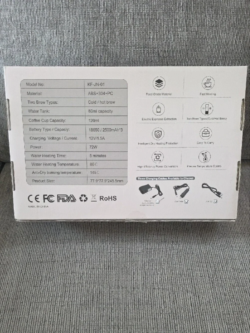 Aibokee Portable Electric Espresso Machine - White, 3 In 1, New In Box.